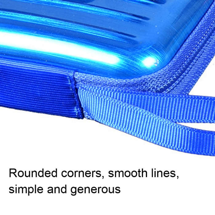 3pcs Rectangular Tinplate Coin Brushed Zipper Bag(Blue)