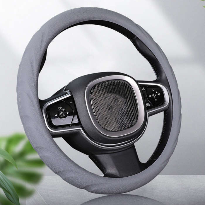 Silicone Non-slip Wear-resistant Steering Wheel Cover, Size: 37-42cm(Red)