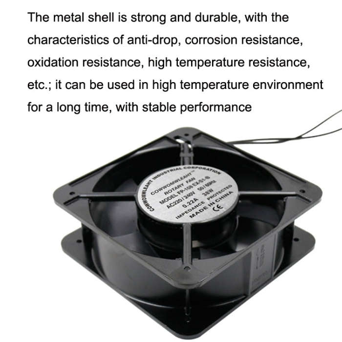 220V 38W 15cm Roller Chassis Electrical Cabinet Shaft Oil Bearing Fan