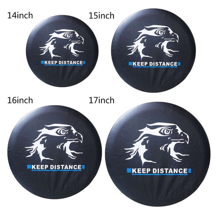 17 inch PVC Faux Leather Spare Wheel Cover Rear Tire Protector