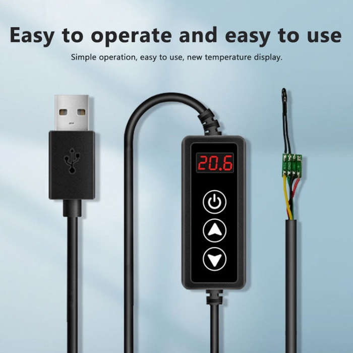 W-3301 Intelligent Digital Display Thermostat Pet Heating Pad Milk Warmer Thermostat Controller(B...