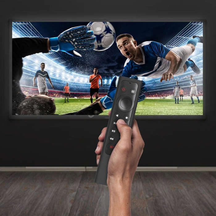 For NVIDIA Shield TV Pro 4K HDR Remote Control Silicone Case With Lanyard(Black)