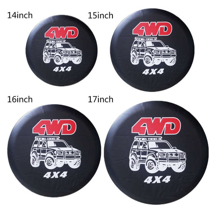 14 inch PVC Faux Leather Spare Wheel Cover Rear Tire Protector