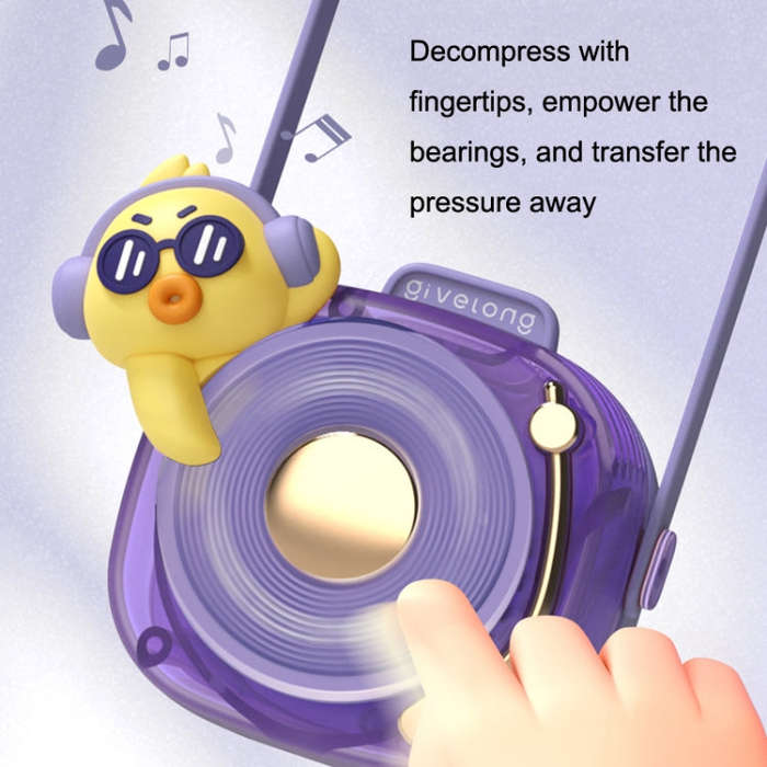 GL120-123 Hanging Neck Fan Summer Handheld USB Portable Mini Fan(Purple)