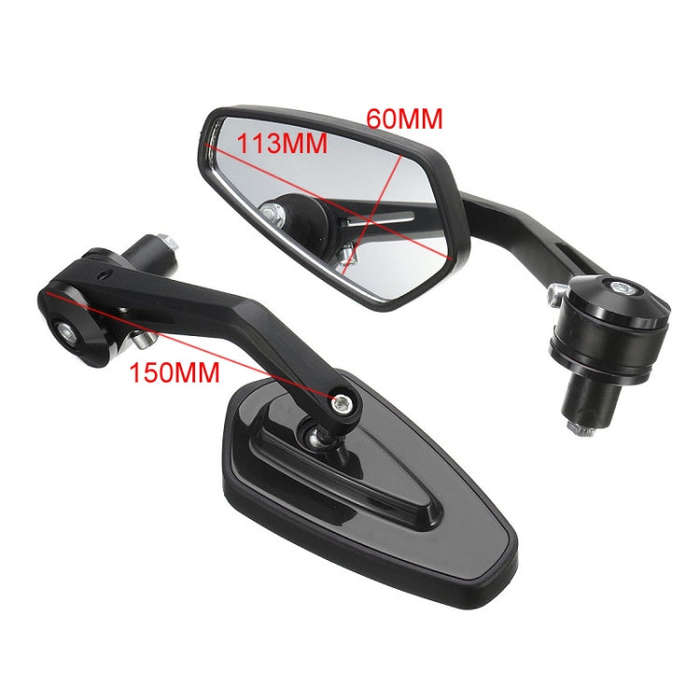 Motorcycle Handle All Aluminum Cherry Rearview Mirror(Gold)