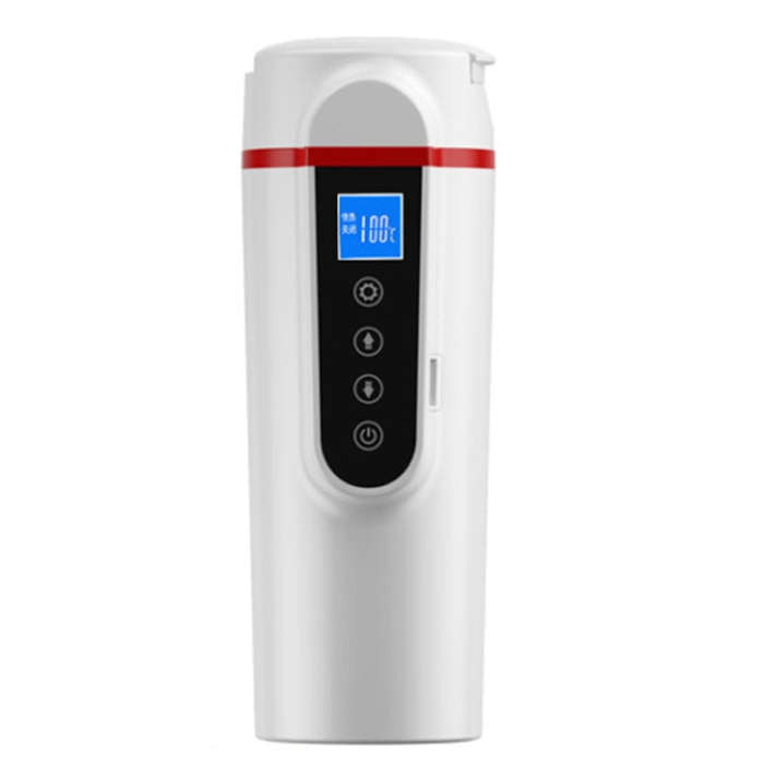 SUITU  HQ-3900 24V/12V Car/Truck Heated Coffee Mug Smart Mug,Spec: Large Screen White