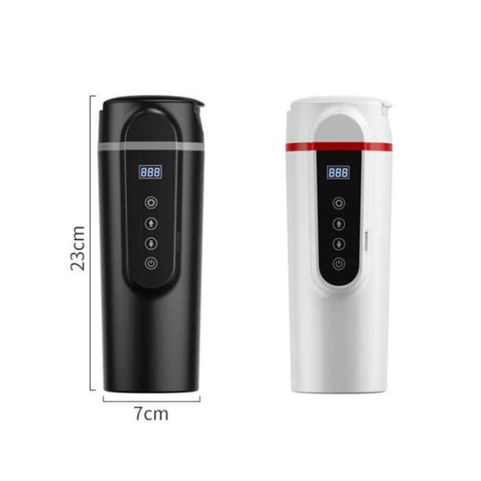 SUITU  HQ-3900 24V/12V Car/Truck Heated Coffee Mug Smart Mug,Spec: Small Screen Black