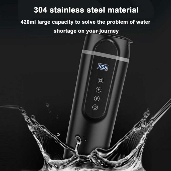 SUITU  HQ-3900 24V/12V Car/Truck Heated Coffee Mug Smart Mug,Spec: Large Screen White