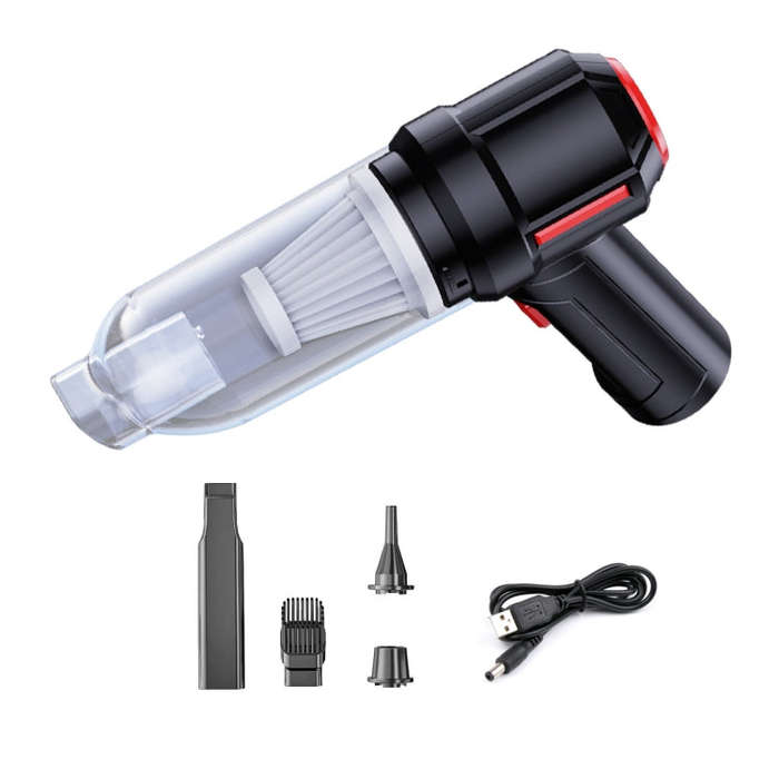 SUITU  ST-6629 3 In 1 5500pa Car Wireless Vacuum Cleaner Blowing Suction And Pumping 3 Modes Blac...