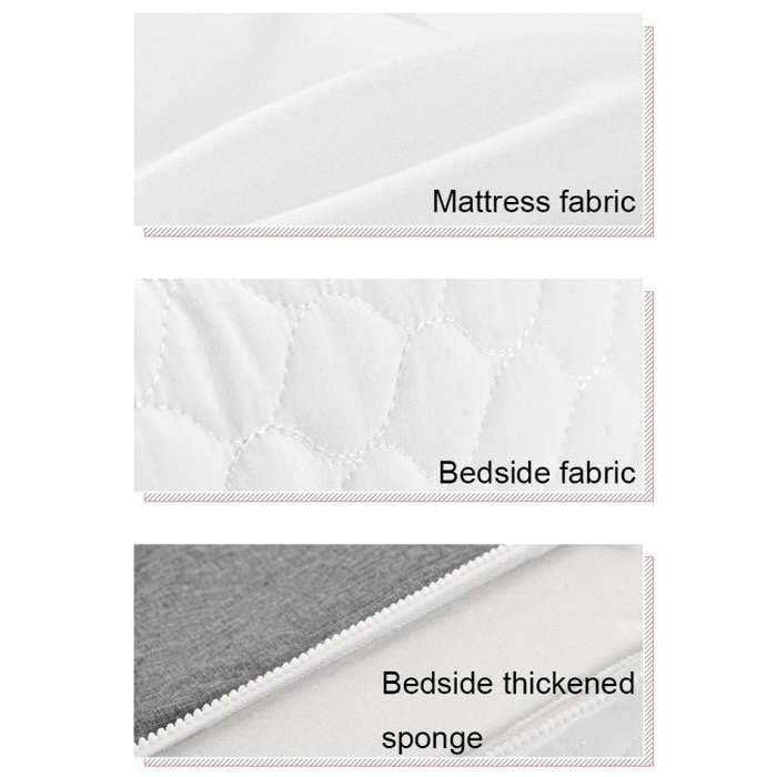 709 Portable Multifunctional Crib with Mosquito Net Folding Newborn Moveable Bed, Color: Gray White