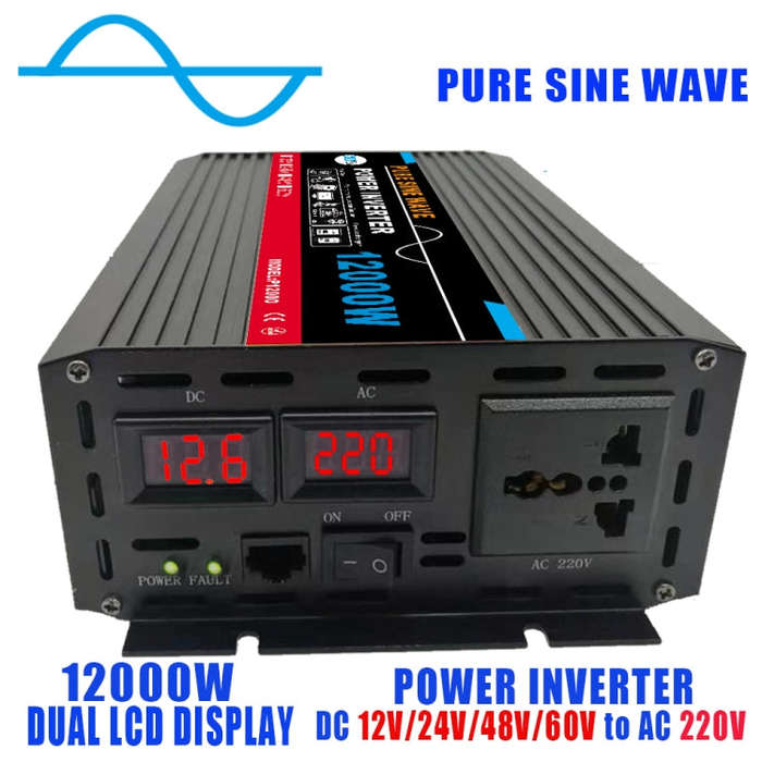 12000W (Actual 2000W) 12V to 220V High Power Car Sine Wave Inverter Power Converter