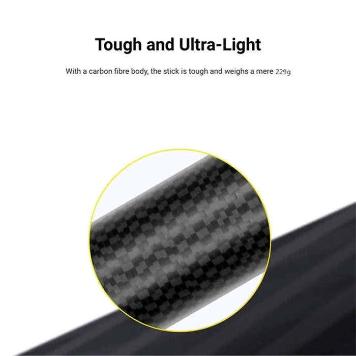 1.5m Carbon Fiber Extended Monopod Invisible Selfie Stick For Insta360  / DJI Action / GoPro / Xi...