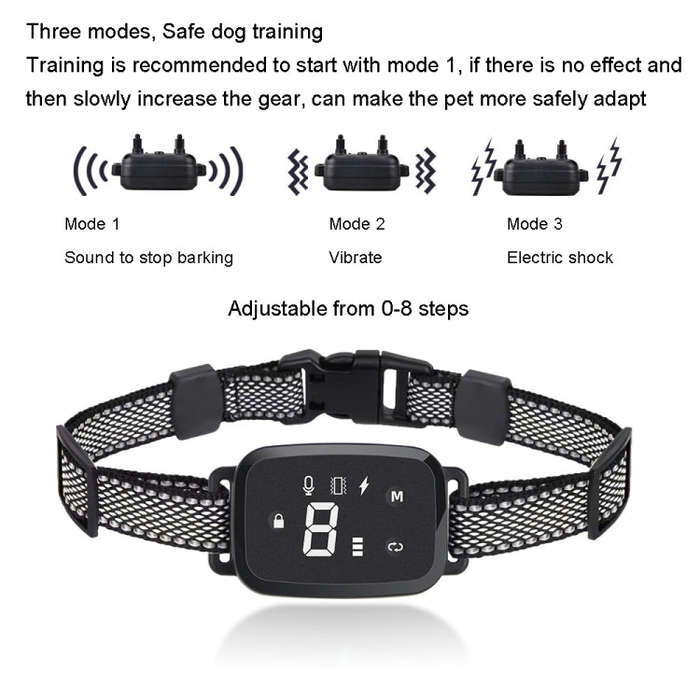 Intelligent Automatic Electric Strike Collar Touch Digital Display Rechargeable Waterproof Dog Tr...
