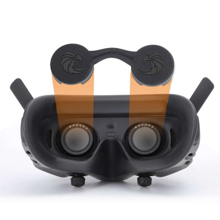 For DJI Goggles 2 Sunnylife AT-BHT565 Dustproof Lens Protective Cover VR Glasses Silicon Cover(Bl...