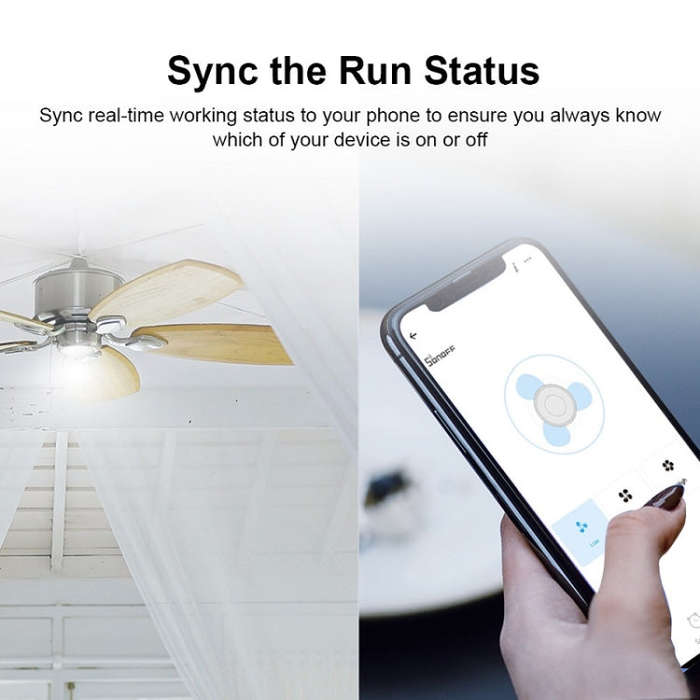 SONOFF iFan04-H APP Remote Control Smart Fan Light Switch Support Tmall Genie220V-240V