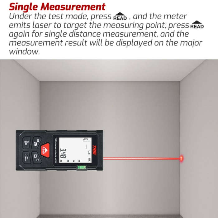 TASI TA511C 100m Laser Handheld Distance Measuring Room Infrared Measuring Instrument