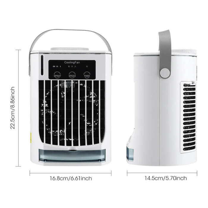 CF008 Mini Household Humidification Spray Air Cooler USB Plug-in Portable Air Conditioner Fan(White)