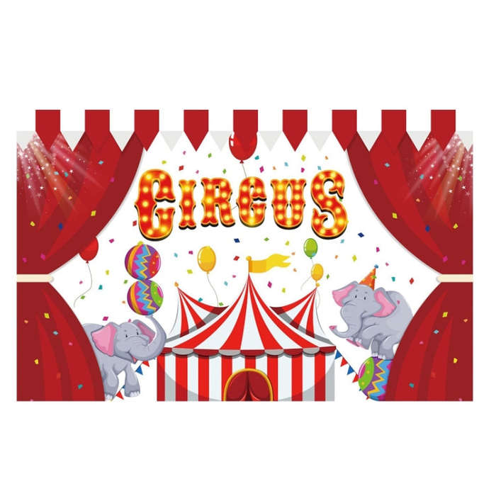 Animal Amusement Park Carnival Theme Background Banner Pull Flag Circus Background Decorative Clo...