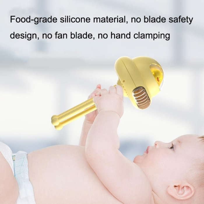Shaking Head Stroller Fan Leafless Octopus Mute Portable Mini Fan Normal Version (White)