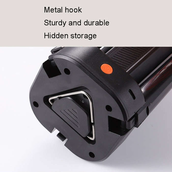 Outdoor Camping USB Charging Fan Tent Swing Head Fan With Tripod LED Light(Black)