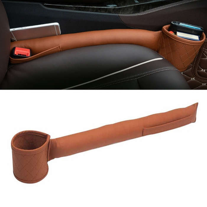 Car Seat Gap Leak-Proof Plugs Debris Storage Bag, Color: Brown Principal Driver