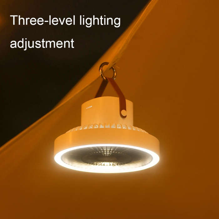 ZK-01 7 Inch Outdoor Camping LED Light Tripod Fan Portable Multifunctional Power Bank Hanging Fan...