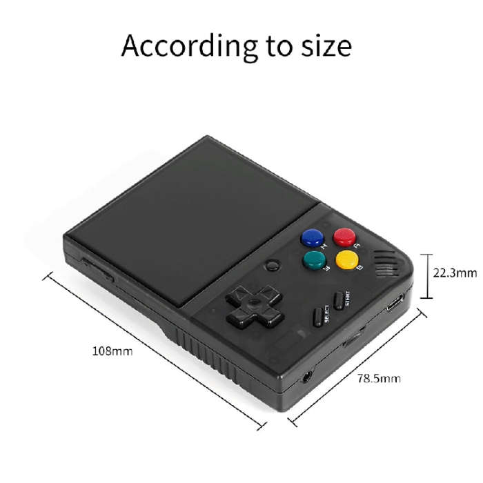Miyoo Mini Plus 3.5 Inch IPS Screen Retro Handheld Game Console NO Card 0 Games(Transparent Black)
