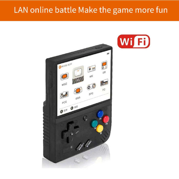 Miyoo Mini Plus 3.5 Inch IPS Screen Retro Handheld Game Console 128G 25K Games(Transparent Purple)