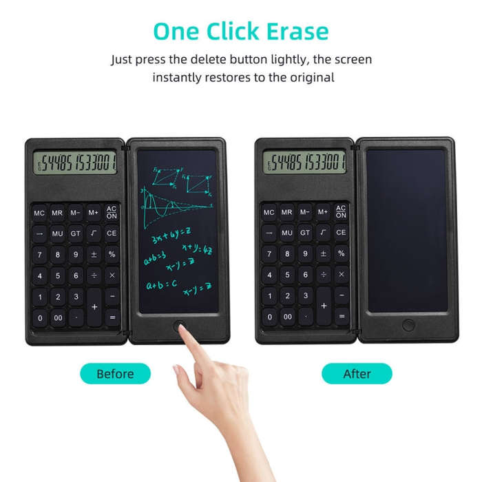 Function Model 6 inch Learning Business Office Portable Foldable LCD Writing Board Calculator