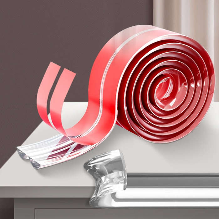 PVC Household Transparent Anti-collision Strip Furniture Soft Edge Protector, Specification: 1.5 ...