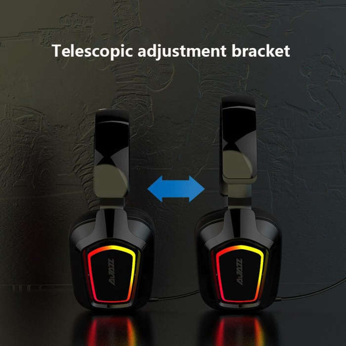 Ajazz AX368 Computer Game Audio Recognition RGB Headset 3.5mm Version (Black)
