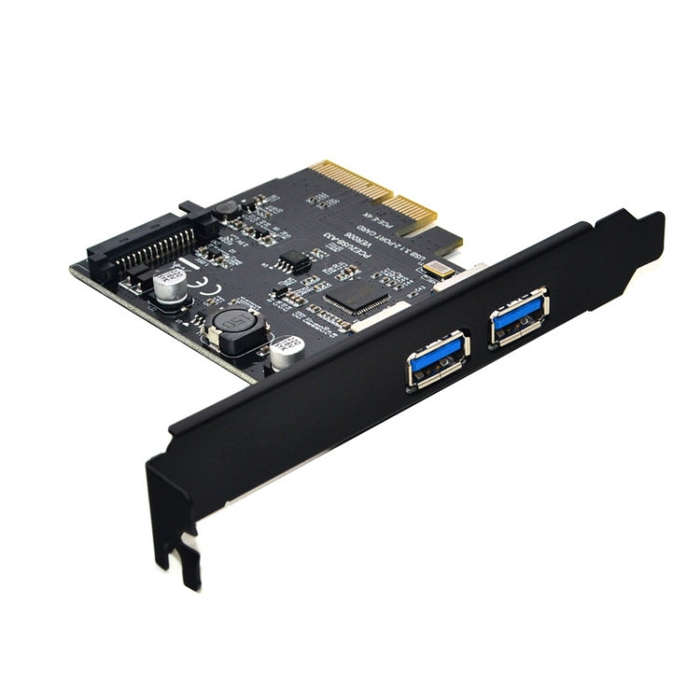 USB3.2 Expansion Card GEN2 Type-A Port ASMedia ASM3142 Transfer 10Gbps(Black)