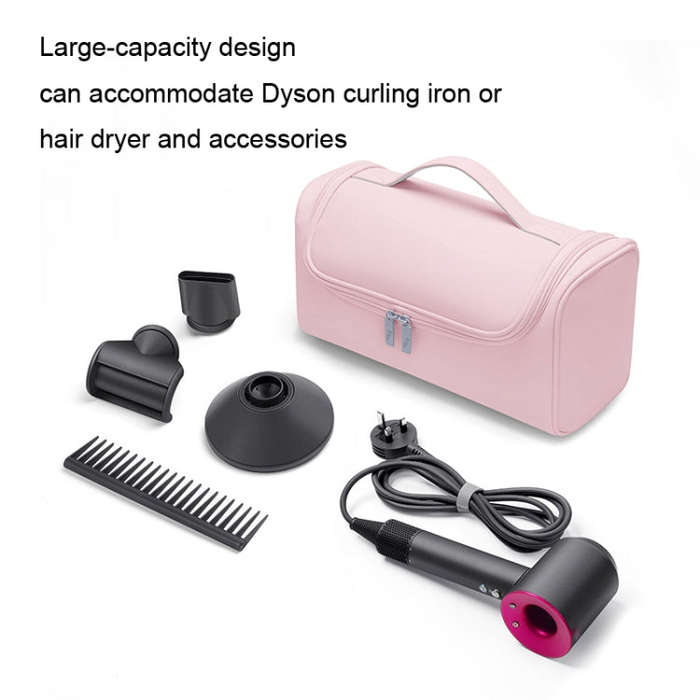 BUBM For Dyson Hair Dryer Curling Device Accessories Storage Bag(Pink)