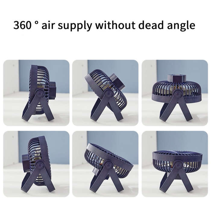 3-in-1 Electric Fan Wall Mounted Desktop Quiet Brushless Turbine Mini Fan, Style: USB Plug(Black)