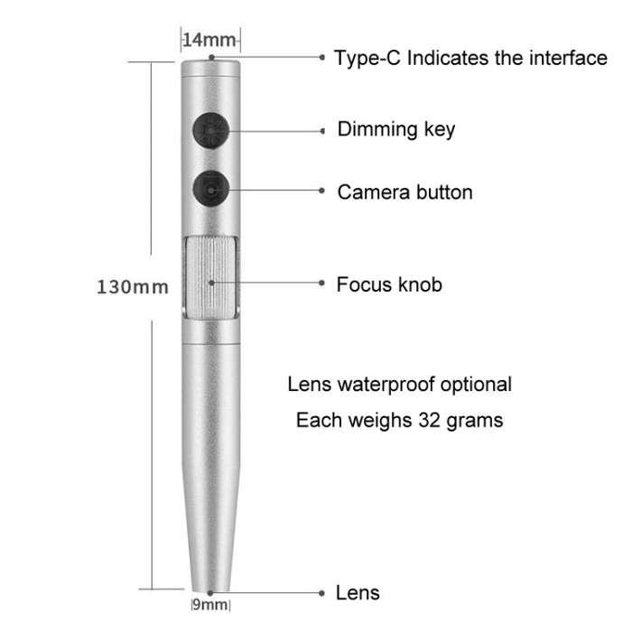 5 Million Digital Electron Microscope Magnifying Dermatoscope, Specification: B008+WIFI Box (Mobi...