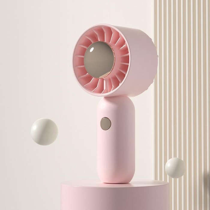 Hand Holds Small Fan Portable Mini Pocket Fan, Style: Pink Spray Plating Version
