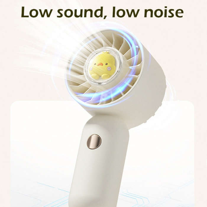 Hand Holds Small Fan Portable Mini Pocket Fan, Style: Pink Duck