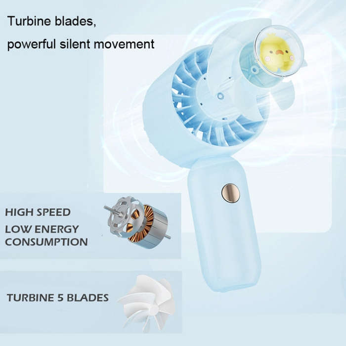 Hand Holds Small Fan Portable Mini Pocket Fan, Style: White Spray Plating Version