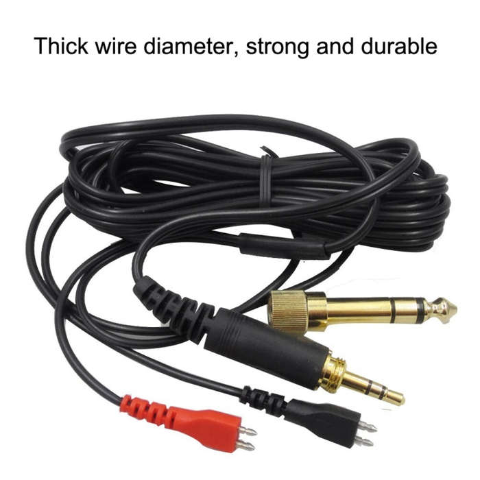 For Sennheiser HD25 / HD560 / HD540 / HD480 / HD430 / HD250 Headset Audio Cable(Left Long Right S...