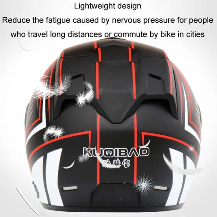 KUQIBAO Motorcycle Smart Bluetooth Sun Protection Double Lens Safety Helmet, Size: M(White)