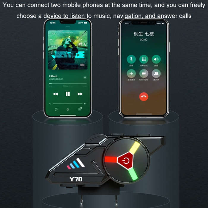 KUQIBAO Motorcycle Helmet Built-in Waterproof Bluetooth-compatible Earphone(Hard Microphone)
