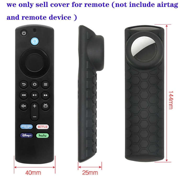 2pcs Remote Control Case For Amazon Fire TV Stick 2021 ALEXA 3rd Gen With Airtag Holder(Wine Red)