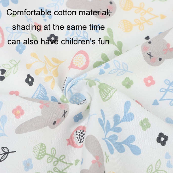 Car Heat Insulation Blackout Cartoon Cotton Sunshade(Long Ears Rabbit)