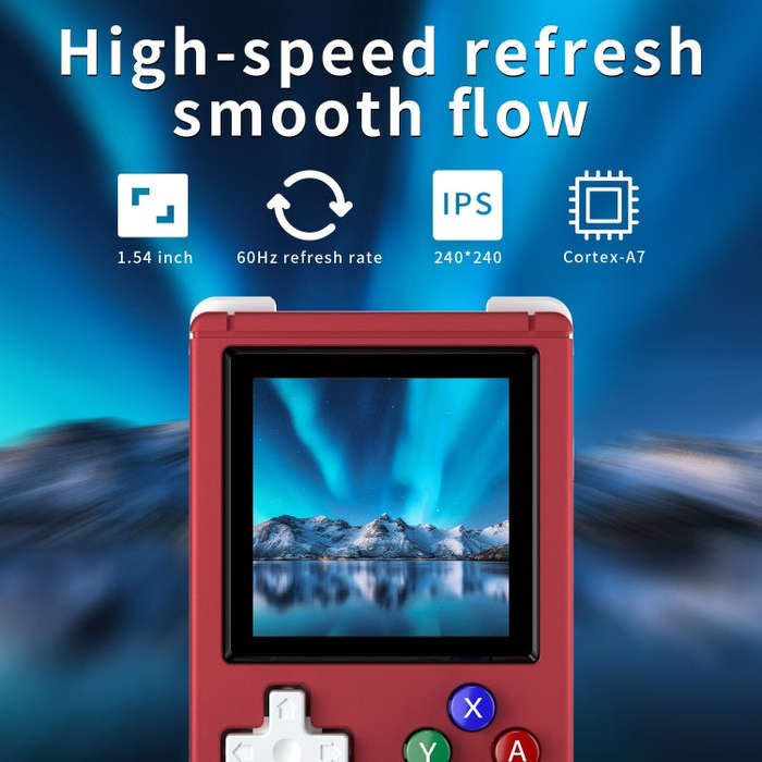 ANBERNIC RG Nano  1.54-Inch IPS Linux System Classic Pocket Retro Game Console 64G 8000 Games(Dar...