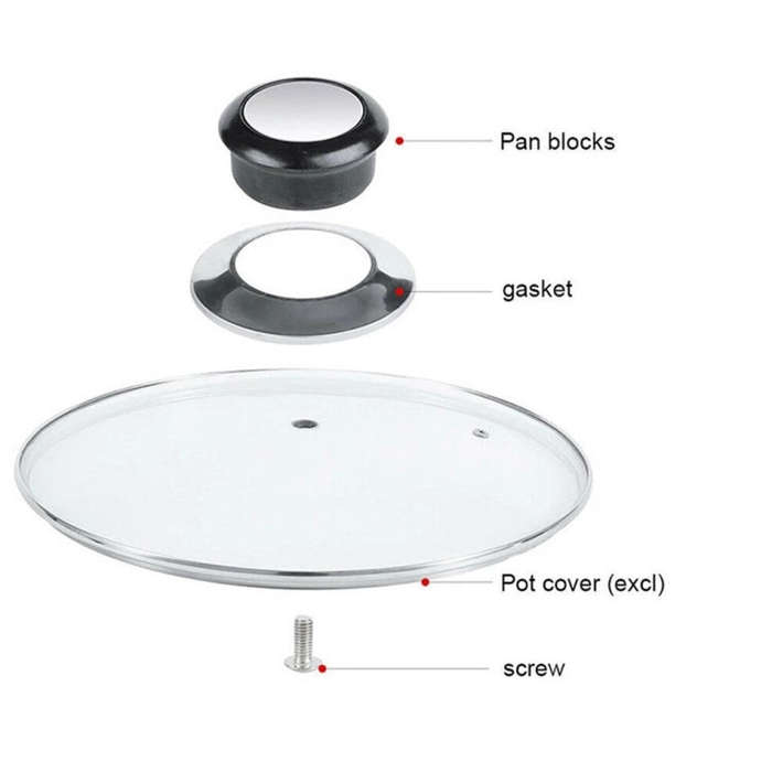 Stainless Steel Lid Handle Plastic Top Bead