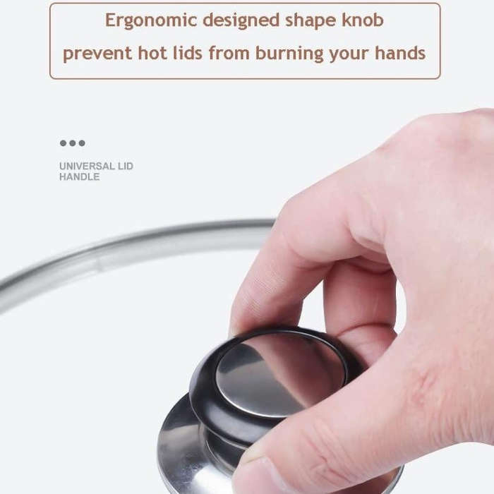 Stainless Steel Lid Handle Plastic Top Bead