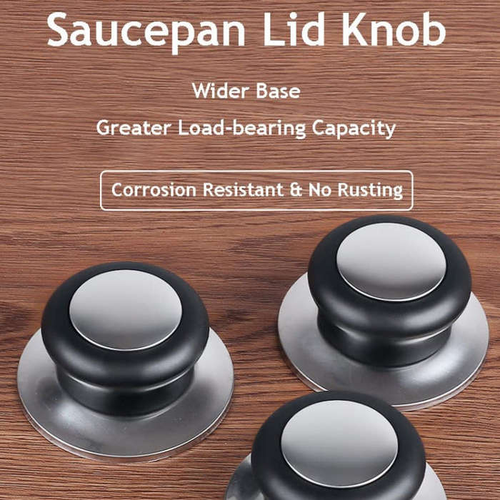 Stainless Steel Lid Handle Plastic Top Bead
