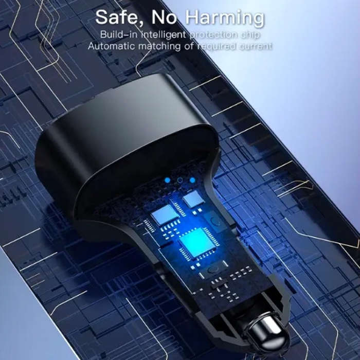 Yesido Y47 49W Double USB+Type-C/USB-C Port Car Fast Charger(Black)