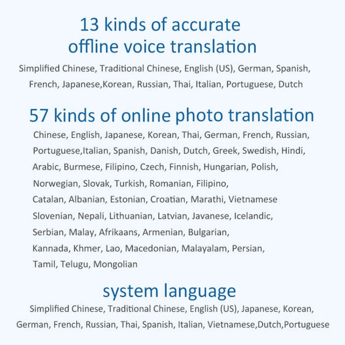 F6 Translation Machine 139 Languages Interpreted Online Translation 14 Camera Translator Recordin...
