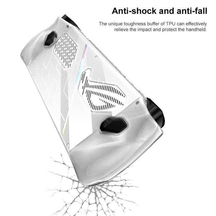 For ASUS Rog Ally Game Console All-in-one TPU Soft Protective Case(Transparent)